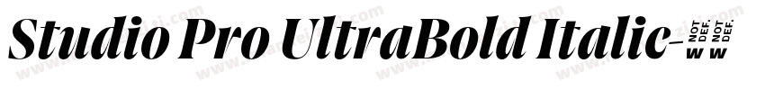 Studio Pro UltraBold Italic字体转换